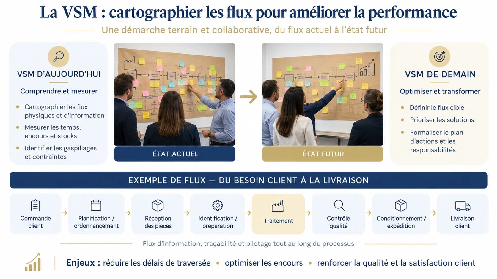 La VSM : cartographier les flux pour améliorer la performance, du flux actuel à l’état futur, avec vos équipes